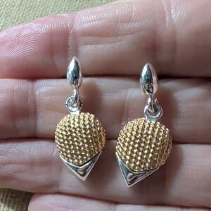 Napier Vintage gold-plated and silver-tone dangle Pierced earrings